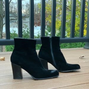 Prada Velvet Block Heel Boot Size 38.5